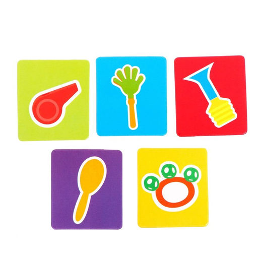 Развивающий набор Весёлые звуки, свисток, маракас, трещотка, браслет, клаксон - Iq-zabiaka фото 2