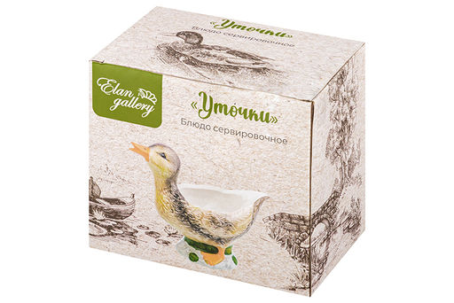 Блюдо сервировочное Elan Gallery Уточка керамика 250 мл 17×9,5×12,5 см  фото 7