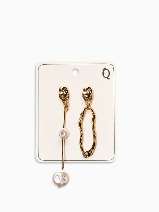 Цена за 2 шт. Серьги жемчуг «Корейский стиль», белые в золоте