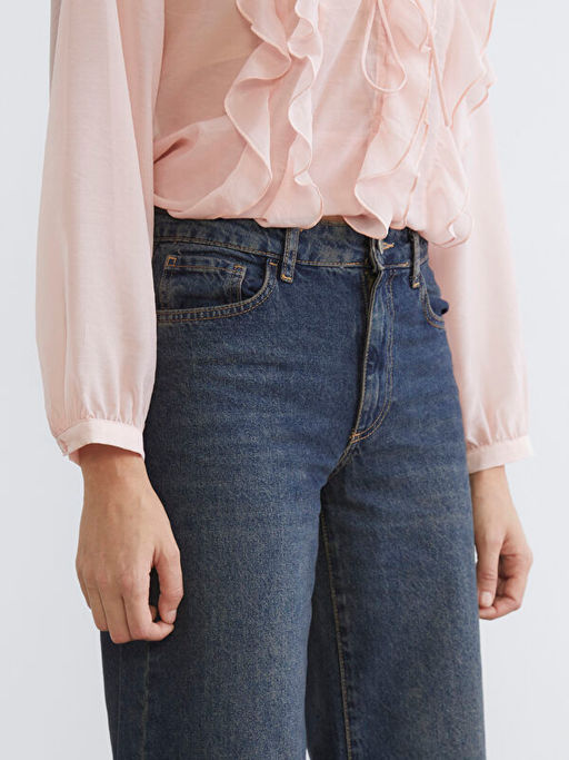 Wideleg Kad?n Jean Pantolon