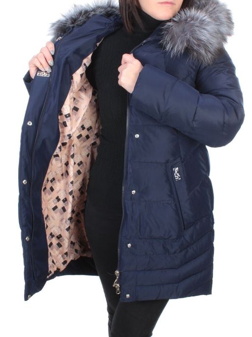 15-298 DK. BLUE Пальто зимнее женское (200 гр. холлофайбера) - Fashion фото 9