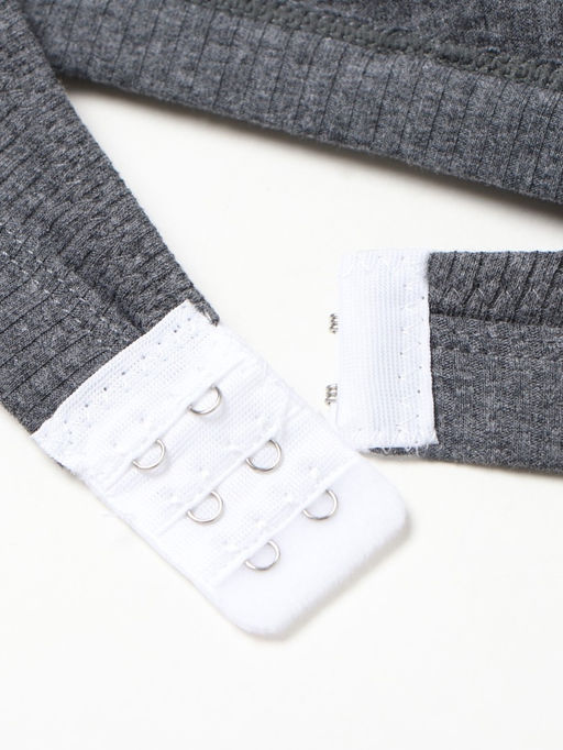 Комплект нижнего белья женский (топ, трусы) Collorista, тёмно-серый, размер 44-46