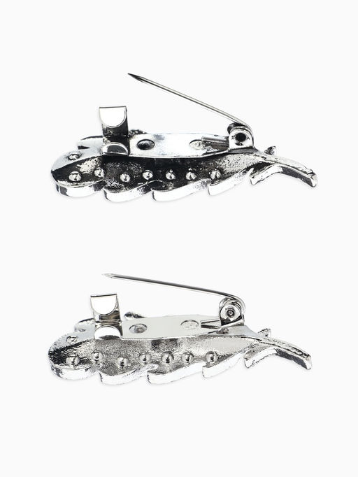 Цена за 12 шт. Брошь-оберег «Пёрышко с глазиком», МИКС