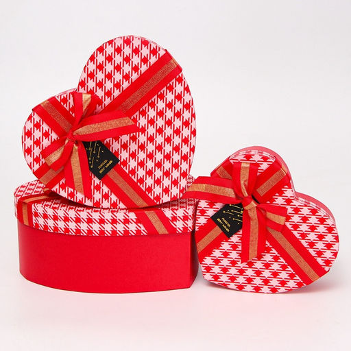 Набор подарочных коробок 3 в 1 Сердца 22?20?9/19?17?7.5/16?13.5?6 см