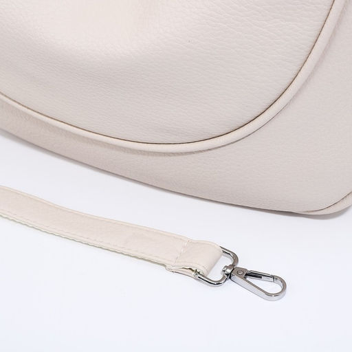 Сумка-мешок на молнии, наружный карман, длинный ремень, цвет светло-бежевый - Simaland фото 6