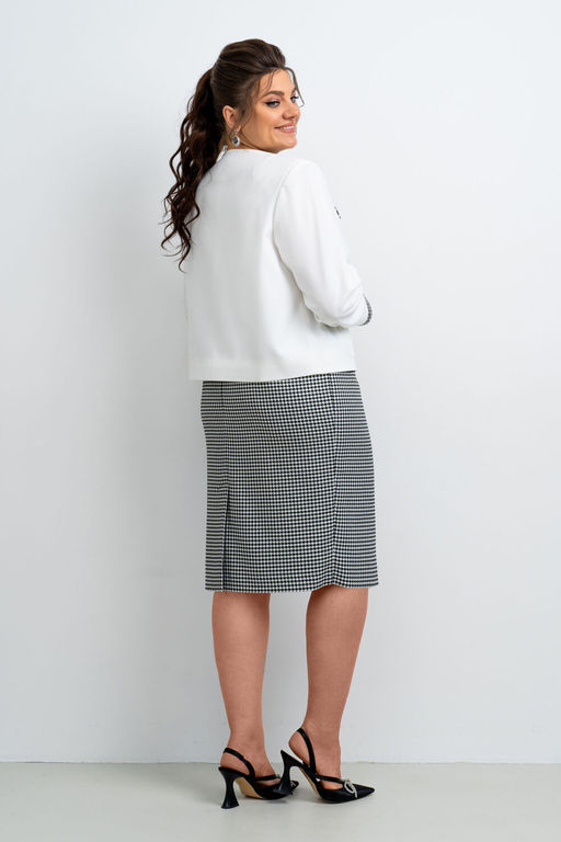 Костюм Aira Style 24-16 Молочно-черный