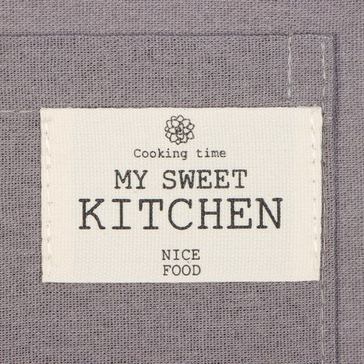 Фартук Этель ECO, цвет серый, 60х64 +/-6 см, 70% хл, 30% лён, 190 г/м2  фото 3