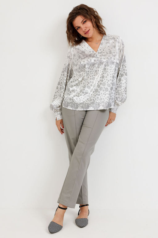 Блуза BegiModa 4142 Круги на белом