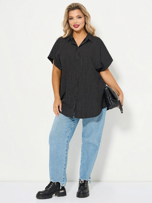 Рубашка 0293-1а черный кварц