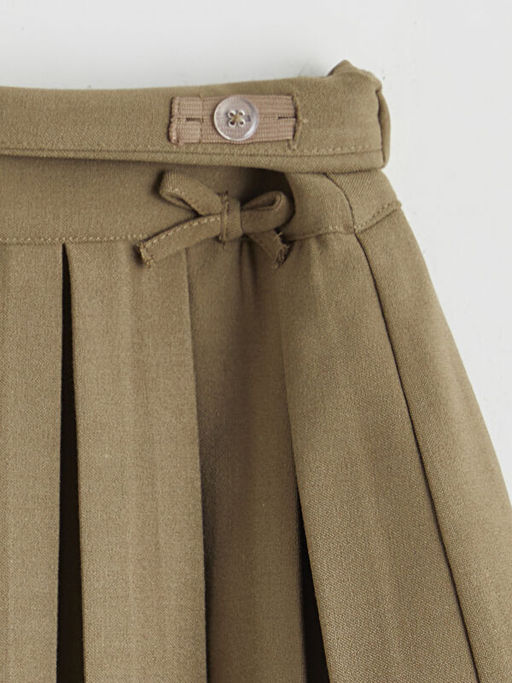 Beli Lastikli Basic K?z ?ocuk Pileli Etek