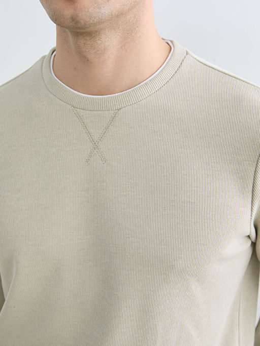 Bisiklet Yaka Erkek Sweatshirt