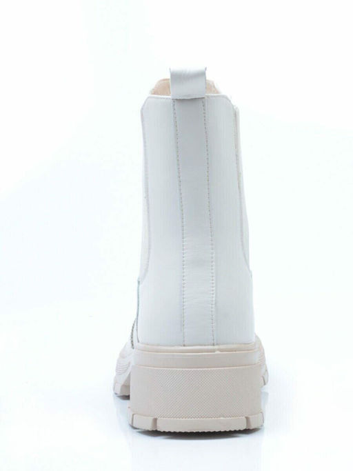 01-5253-2 BEIGE Ботинки демисезонные (натуральная кожа, байка)