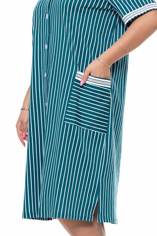 Халат женский, цвет бирюзовый