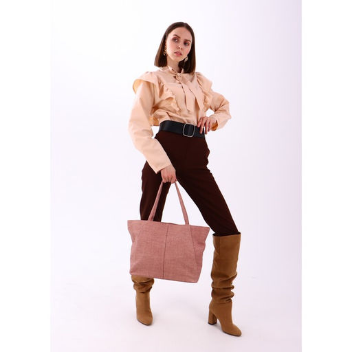 Сумка-шопер на молнии, цвет розовый - Simaland фото 4