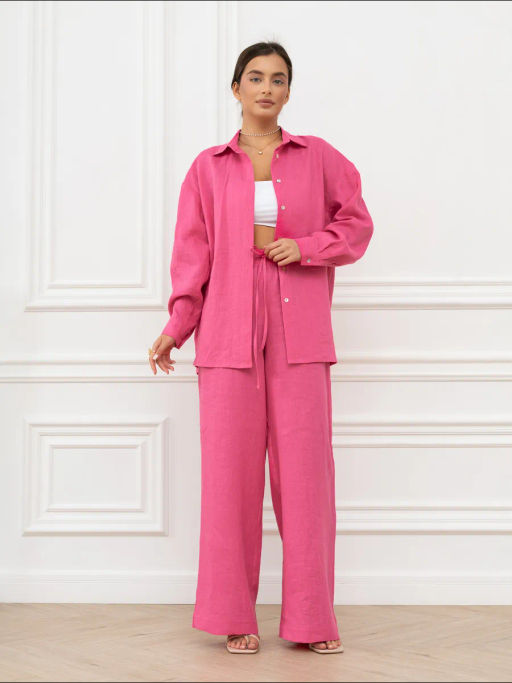 Рубашка женская Лён Белый - Modamica фото 18