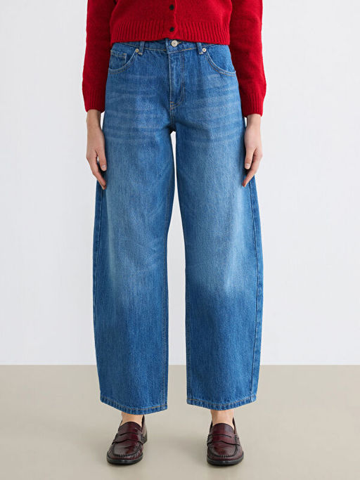 Barrel Fit Kad?n Jean Pantolon