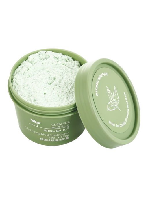 Маска для лица грязевая, очищающая, с зеленым чаем, 120 г