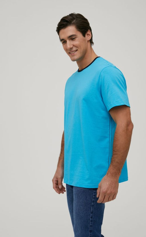 Футболка Fine Joyce F011-0600b из хлопка бирюзовый  фото 4