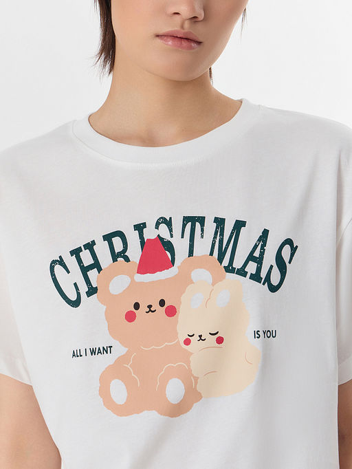 Комплект домашний женский с новогодним принтом - Mark formelle фото 4