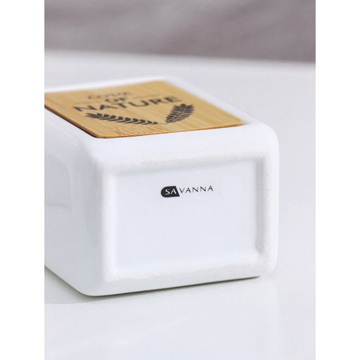 Дозатор для мыла SAVANNA Природа, 350 мл, белый фото 4