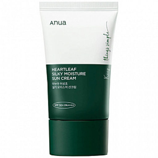 Anua Heartleaf Silky Moisture Suncream, 50ml - Успокаивающий солнцезащитный крем с хауттюйнией
