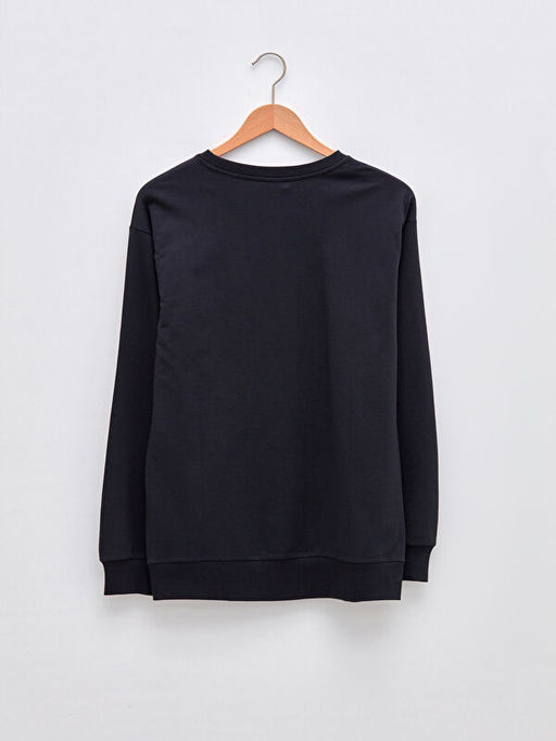 Bisiklet Yaka Bask?l? Uzun Kollu Erkek ?ocuk Sweatshirt - Waikiki фото 2