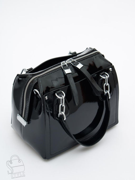 Сумка женская кожаная 0913-2Q black Polina&Eiterou фото 4