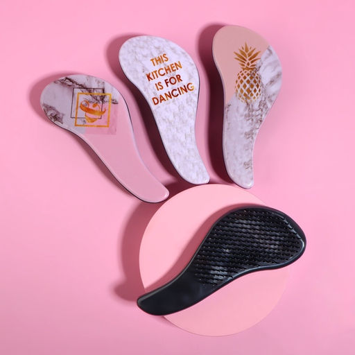 Расчёска массажная «Мрамор», 6.5×18.5(±1) см, PVC коробка, рисунок МИКС