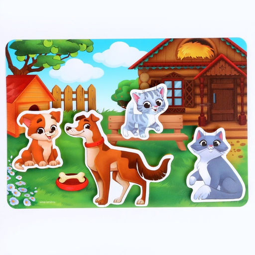 Цена за 2 шт. Развивающая игра на липучках «‎Изучаем животных. Ферма или деревня»‎