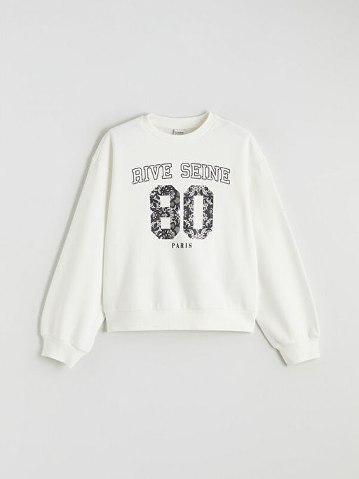 Bisiklet Yaka K?z ?ocuk Sweatshirt ve Pantolon