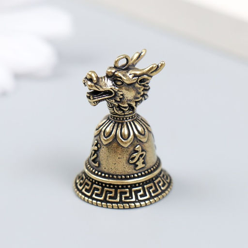 Цена за 2 шт. Колокольчик латунь «Голова дракона», 2.2×2.2×3 см