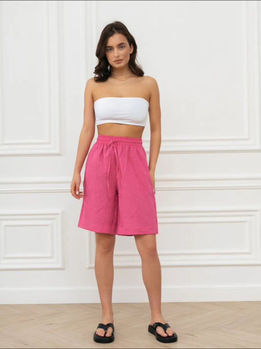 Шорты женские Лён-2 Светло-голубой - Modamica фото 34