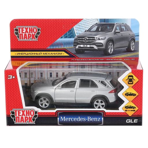 Модель металл. "MERCEDES-BENZ GLE" 12см, серебристая (303043, GLE-12-SR) откр. двери/багажник, в коробке