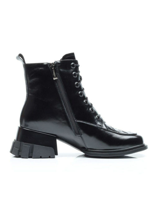 01-CYY11-1 BLACK Ботинки демисезонные женские (натуральная кожа, байка)