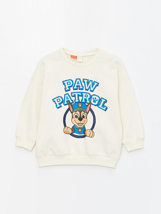 Bisiklet Yaka Uzun Kollu Paw Patrol Bask?l? Erkek Bebek Sweatshirt - Waikiki фото 3