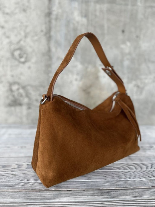 Женская замшевая сумка 8088-8 Рыжий - Sergio valentini фото 3