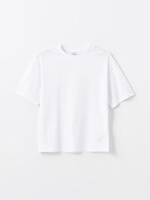 Bisiklet Yaka Basic K?sa Kollu K?z ?ocuk Ti??rt