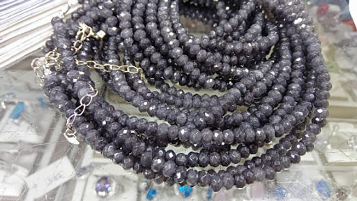 Бусы из граненного камня Обсидиан 4мм 45см