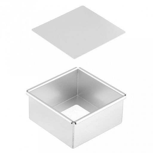 Форма для выпечки алюминиевая "Мастер" 10,2х10,2х5см, s0,8мм, съемное дно, загнутый край, в коробке (Китай)