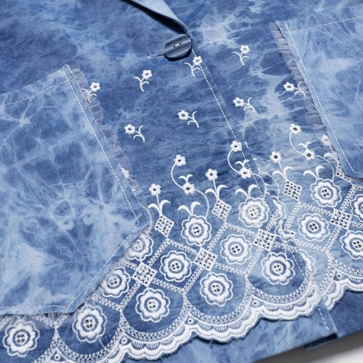 Жакет из джинсы с вышивкой Игра по правилам шика - Charutti фото 6