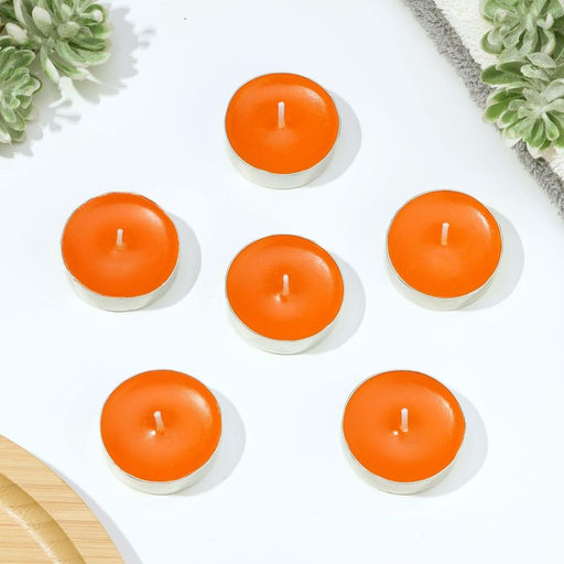 Свечи чайные ароматические, 6 штук, апельсин - Богатство Аромата фото 2