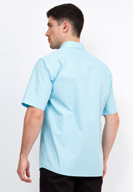 Сорочка мужская короткий рукав GREG Gb210/309/BL SKY  фото 6