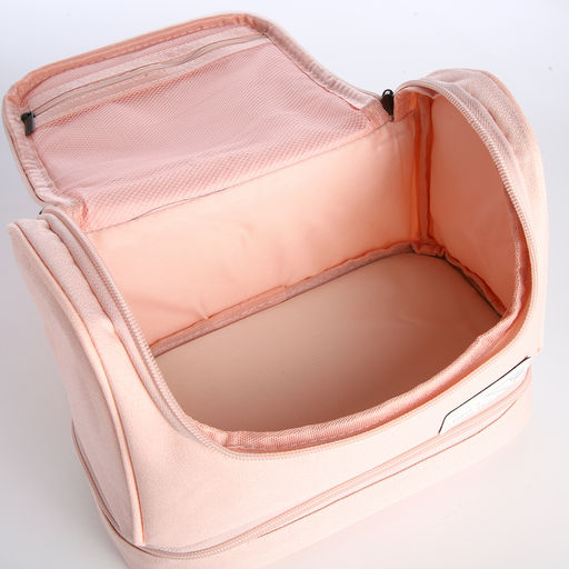 Косметичка - несессер дорожная на молнии, с ручкой, с отделами, розовая - Simaland фото 4