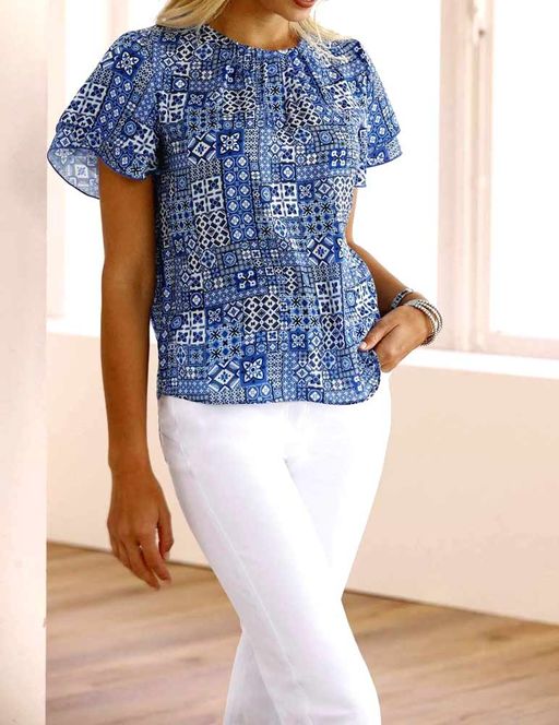 Блузка, сине-белая - Heine фото 6