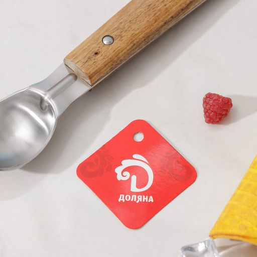 Ложка для мороженого Доляна Дровосек, нержавеющая сталь, цвет хромированный фото 4