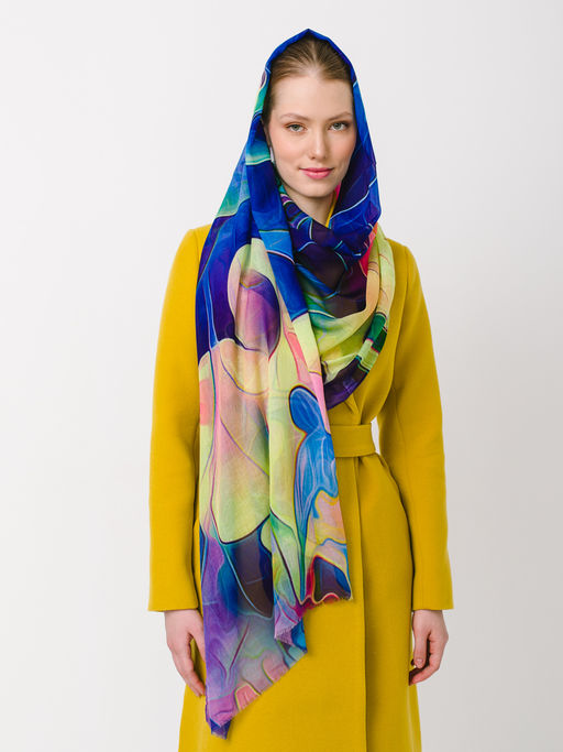 Большой мягкий очень нежный двусторонний палантин в стиле арт-деко - Tantino фото 5