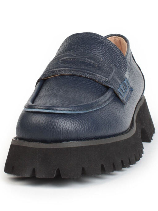 03-YP9860G DK. BLUE Лоферы женские (натуральная кожа)