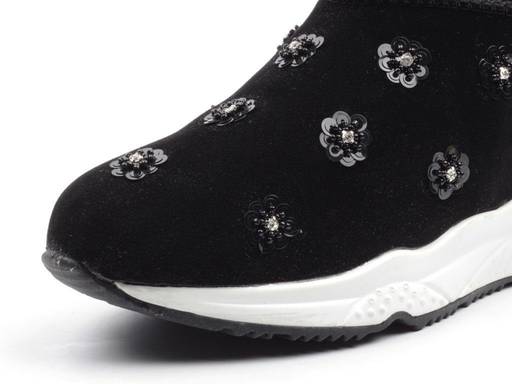 04-HW872-1 BLACK Дутики женские зимние (искусственные материалы) - Фабричный китай фото 5