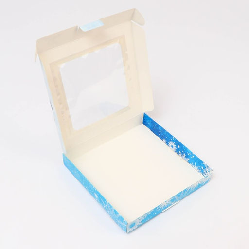 Цена за 5 шт. Коробка новогодняя подарочная складная с окном Счастливых моментов, 19?19?3 см - UPAK LAND фото 5