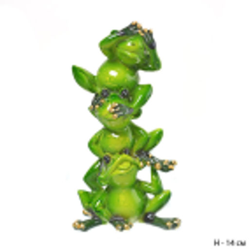 Фигурка Три лягушки 14 см / YX9055 /уп 32/Не вижу, не слышу, не скажу - Галеонтрейд фото 2